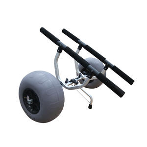 Carrito de Playa para Pesca, Carrito de Kayak con Pedales y Ruedas de Globo, Canoa de Aluminio de Alta Calidad, Accesorios Ajustables para Exteriores - Product Image 3