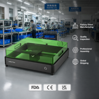 Grabador Láser de Diodo Genesis-F de 20 W, Máquina de Grabado y Corte Láser con Marco de 400x380 mm para Madera, Acrílico y Cuero, Ideal para Pequeños Negocios y Proyectos de Bricolaje