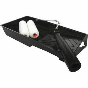 Outils de réparation murale pour la décoration de la maison, rouleau à peinture en mousse de 4 pouces, ensemble de bacs en plastique - Product Image 1