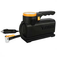 12V Tire Air Pump Compact Air Compressor with LED Light and Braided Hose