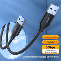 Cable USB 3.0 Tipo A Macho a Macho (M/M) Azul, Cable AM a AM de 1M 2M para Transferencia de Datos