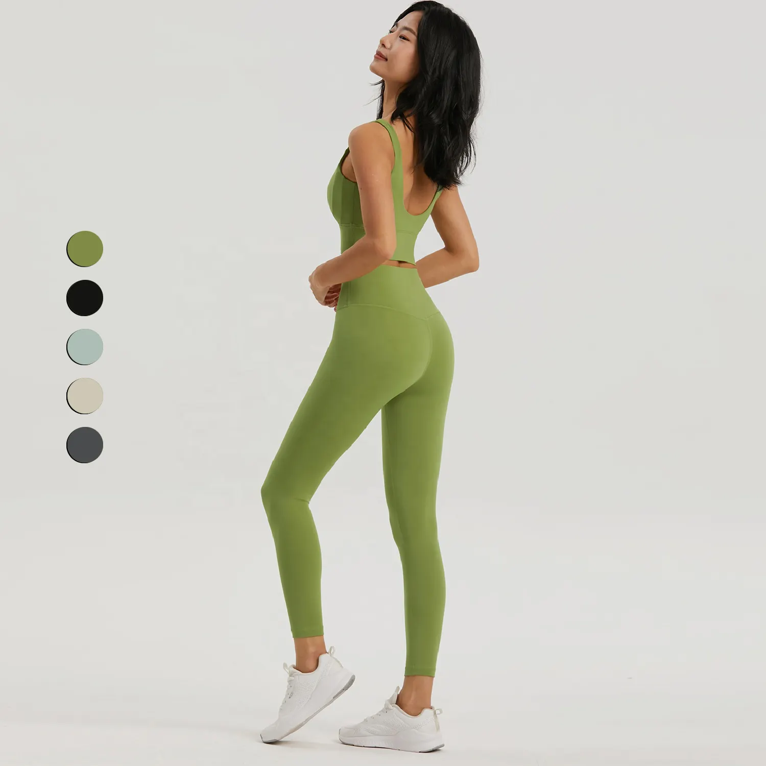 Logotipo personalizado 2 Peça Ginásio Conjuntos Mulheres Ginásio Sutiã Leggings Fitness Desgaste Esportivo Yoga Vestuário Ginásio Outfit Set Para Mulheres Workout