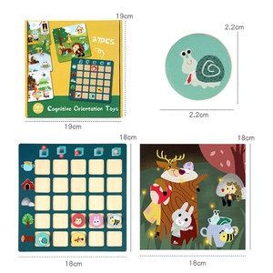 Enfants Montessori logique conseils de pensée jeux mathématiques jouets ensemble Direction animale Cognition jeux assortis jouets éducatifs en bois - Product Image 6