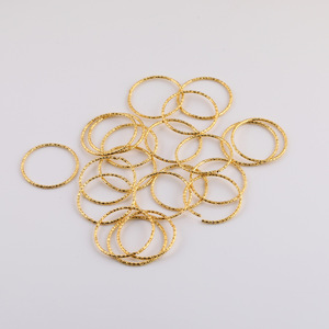 Large Closed Loop Embossed <b>Ring</b> 30mm Metal Plated Jewelry Finding For Bracelet Making DIY Accessories - Product Image 5