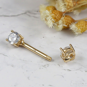 Piercing story 14K en <span class=keywords><strong>or</strong></span> massif 5mm, ensemble de dents, anneau de mamelon, haltère Sexy, bijoux de Piercing pour le corps - Product Image 3