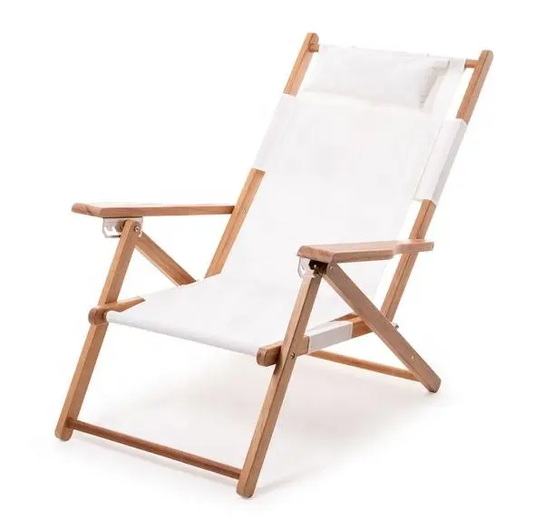 Silla de playa plegable OEM, de diseño personalizado, de lujo, Color blanco antiguo, Tommy Bahama