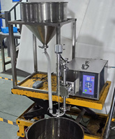 Machine de remplissage de sauce tomate, miel, haute précision 316L avec trémie de mélange et de chauffage