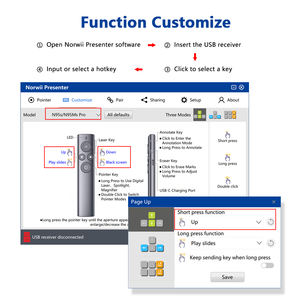المتكاملة تصميم N95s برو الضوء مكتب باور بوينت عرض العارض التحكم عن بعد اللاسلكية مؤشر الليزر مع كابل يو اس بي - Product Image 4