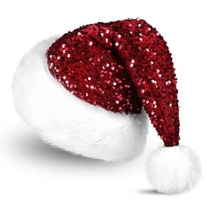 Chapeau <span class=keywords><strong>de</strong></span> Père Noël à paillettes <span class=keywords><strong>de</strong></span> Noël-Chapeau <span class=keywords><strong>de</strong></span> Père Noël scintillant <span class=keywords><strong>pailleté</strong></span> pour adultes-Fête du Festival <span class=keywords><strong>de</strong></span> Noël du Nouvel An - Product Image 5