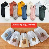 Chaussettes bateau décontractées unisexes en polyester et coton, motif uni, tricotées, absorbant la transpiration et anti-frottement, emballées individuellement
