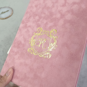 Charmantes invitations <span class=keywords><strong>de</strong></span> mariage é<span class=keywords><strong>l</strong></span>égantes en velours rose, présentées dans une boîte avec une forme spéciale en acrylique <span class=keywords><strong>miroir</strong></span> or rose, Caixa Convite <span class=keywords><strong>de</strong></span> luxe - Product Image 5