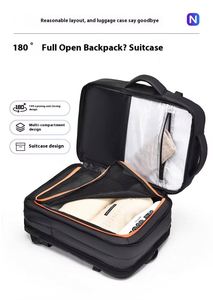 Sac à dos d'affaires extensible Grande capacité Séparation sec-humide Voyage Décontracté Sac de sport Sac à dos pour ordinateur portable imperméable - Product Image 4