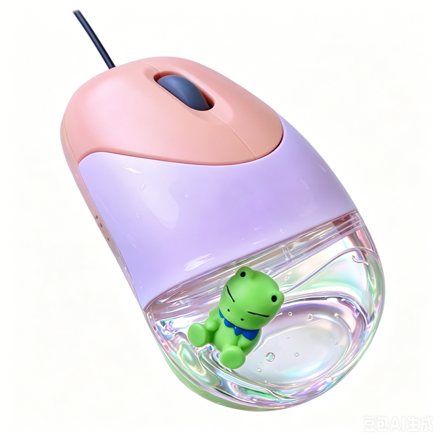 OEM 3D Floating Liquid Cartoon Mouse ABS Acrylic USB 2.4G Business Promotional Gift Water and Oil Infuse Mouse for Computer Use