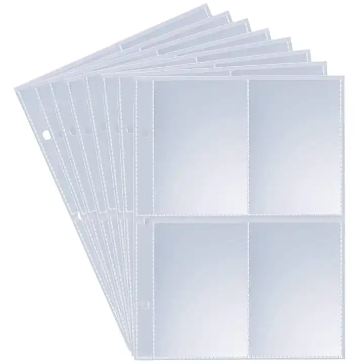 9-Pocket Trading Card Binder Sleeves for 3 Ring Binders | Collectable Card  Protector Sheets | 25 Pack