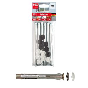 กรอบโลหะท็อกซ์ปลั๊กติดผนังหน้าต่าง10x132มม - Product Image 1