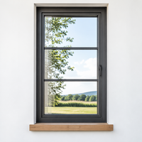 Ventanas Residenciales Impermeables con Doble Vidrio Templado, Sistema de Deslizamiento con Marco de Aluminio con Rotura de Puente Térmico