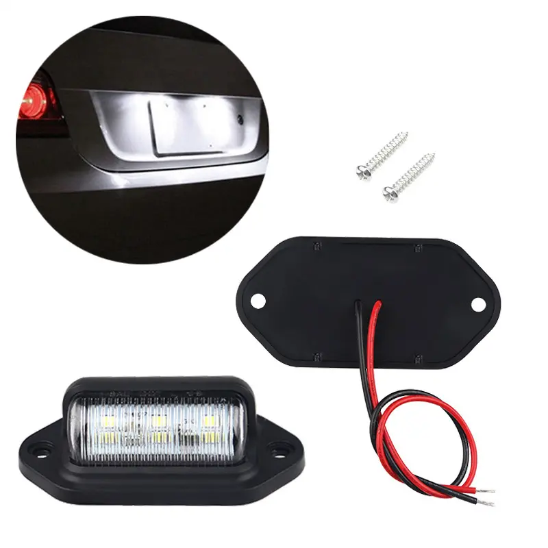 Đèn Hậu Xe Moóc Nhật Bản Thông Dụng 9-30V Đèn Biển Số 6LED Cho Xe Hơi Xe Tải SUV Xe Máy Xe Tải