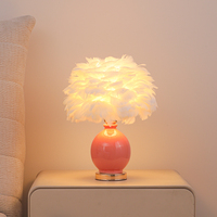 Lámpara de Mesa Swan, Moderna, para Decoración de Dormitorio, Luz de Noche, Adorno de Lujo, Romántica, Cálida, LED, AC