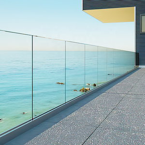 <span class=keywords><strong>Porte</strong></span>-clip en verre Clôture de protection Mer Anti-corrosion Profilé en aluminium U Canal Sans cadre Ultra Garde-corps en verre Balustre carré - Product Image 4