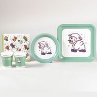 Assiettes à dîner jetables série Zodiac 7 pouces 7 pouces 7oz gobelets en papier Dragon serpent cheval mouton ensemble pour couvercle en plastique d'anniversaire pour enfants