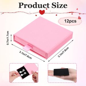 Cajas de Embalaje de Joyería de Papel Hechas a Mano, Ecológicas, con Relieve de Alta Gama, Personalizadas, Color Rosa, Reciclables, para Anillos, Pendientes y Collares - Product Image 2