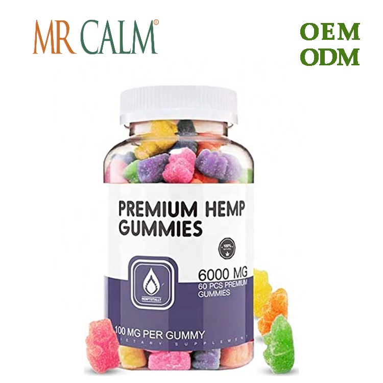 CBD жевательные натуральные жевательные резинки с конопляным маслом, добавки для боли, тревоги, стресса, спокойного настроения, OEM ODM