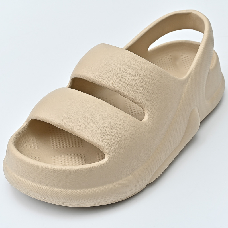 2023 Women and Men Summer Sandals Couples Macaron Color Double Strap EVA Lightweight Sandals