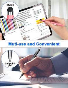 ปากกาลูกลื่นพลาสติกอัจฉริยะ 2 in 1 แบบหมุนได้ หลายสี ราคาถูกที่สุด ขายส่ง พิมพ์โลโก้ตามสั่ง พร้อมปลายปากกาสไตลัสสำหรับแท็บเล็ต - Product Image 2