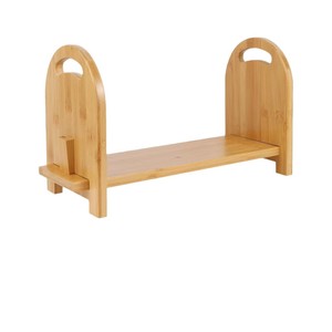 Solid wood <b>desktop</b> bookshelf, storage rack, decorative rack, kitchen spice and condiment holder, book and magazine display rack - Product Image 3