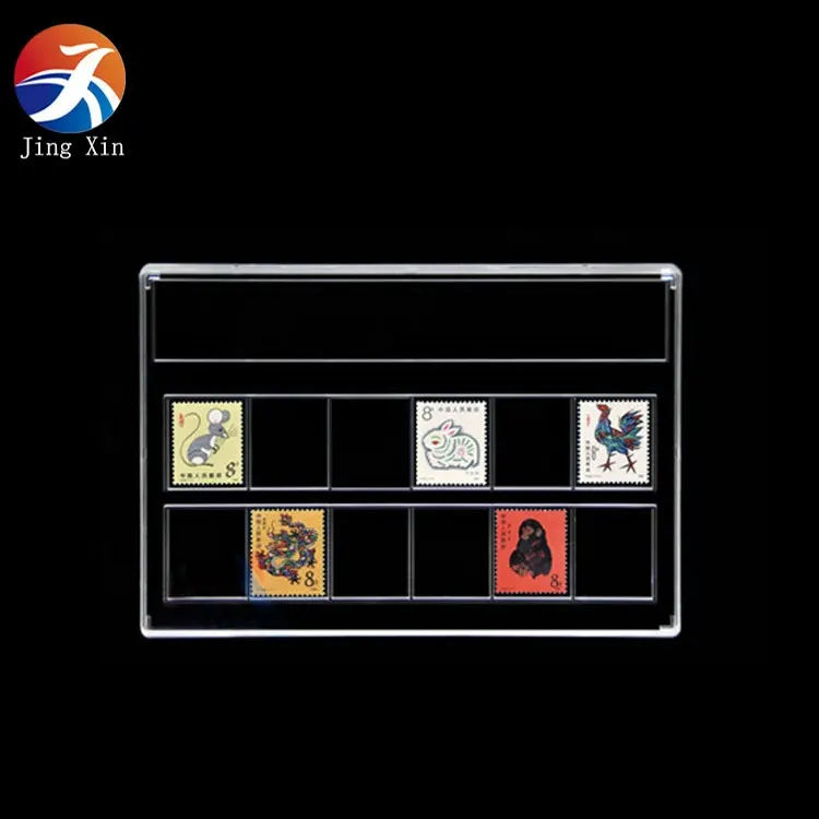 Nuovo progettato timbro acrilico display titolare 12 zodiaco francobollo di immagazzinaggio spese di spedizione supporto per timbri