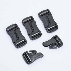Plastic Side Release Buckles Black Durable For Bags Adjustable <b>Webbing</b> Solid Color Quick Release Buckle Accessory - Product Image 1