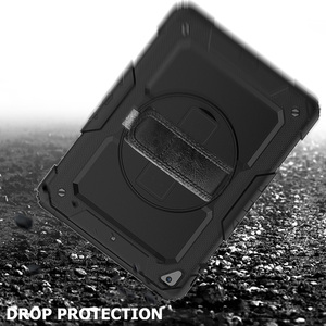 Protector de pantalla, correa para manos y funda con correa para el hombro para <span class=keywords><strong>iPad</strong></span> 9,7 2017/2018 <span class=keywords><strong>Pro</strong></span> 9,7 2016 Air 2, funda con soporte giratorio - Product Image 4