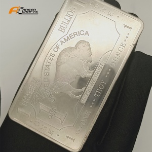 Personalizado 1oz Pureza 99.9% Animal <span class=keywords><strong>Buffalo</strong></span> Una onza troy Barra de titanio para uso escolar Pantalla Ventas al por mayor - Product Image 4