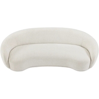 Canapé Blanc en Velours Confortable et Unique, Tissu Moderne de Style Nordique, 4 Places, Meubles de Salon