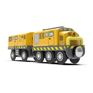 LEMON Wooden track accessories Small Trains model Cartoon Toys Toy magnetic train Give your child gift