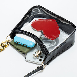 2025 nuova moda da donna borsa di gelatina dolce fresca a forma di cuore in pelle trasparente a spalla singola borsa dolce fresca sotto le ascelle - Product Image 3