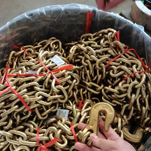 Chaîne de reliure US Type G70 Chaîne d'arrimage de transport en acier de qualité 70 revêtue de zinc jaune avec technologie de soudure de finition galvanisée - Product Image 1