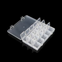 Boîte de rangement en plastique transparent à 15 compartiments, boîte organisatrice en plastique acrylique transparente pour perles, autocollants, fournitures d'art et d'artisanat