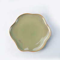 Vaisselle en porcelaine fine, ensemble rétro européen, vaisselle de fête et décorations de table, assiette à dîner