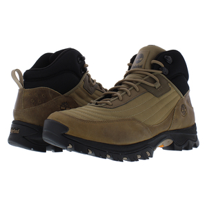 Timberland Mt Maddsen Mid Lace Up Waterproof Leather Chaussures pour hommes en cuir beige moyen avec maille - Product Image 2