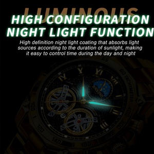 Relojes de Pulsera BINBONG B4833 de Lujo para Hombre, Relojes de Cuarzo de Negocios, Diseño Hueco de Acero Inoxidable, Resistentes al Agua 30M, Casuales - Product Image 5