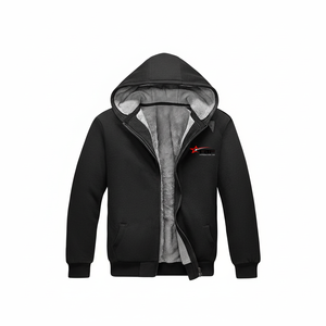 Sweat à capuche en polaire vierge épais surdimensionné de haute qualité 300 grammes 100% polyester hommes hiver brodé - Product Image 1