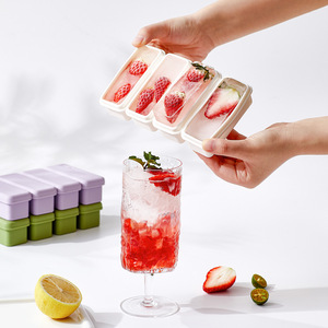 Bandeja de Silicona para Cubitos de Hielo Cuadrados, Ecológica, de Grado Alimenticio, Libre de BPA, Marca OEM Disponible - Product Image 1