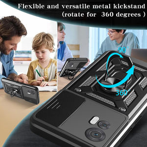 Fábrica al por mayor armadura ventana deslizante anillo soporte anticaída funda para <span class=keywords><strong>Motorola</strong></span> Moto G85 G75 Edge 30 60 Neo Pro Fusion contraportada - Product Image 3