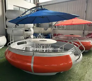 2024 besar BBQ donat perahu hiburan kaca bawah bak panas perahu untuk traktor pancing kayak Harga payung perahu dengan busa EVA lantai
