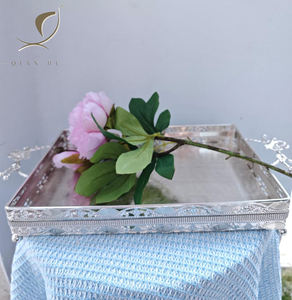 Set di Vassoi Rettangolari <span class=keywords><strong>in</strong></span> <span class=keywords><strong>Ferro</strong></span> Placcato Oro di Lusso 2026, Nuovo Modello, Stile Vintage, Piatti <span class=keywords><strong>in</strong></span> Metallo per Buffet di Frutta, Motivo Quadrato - Product Image 3