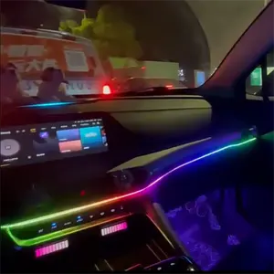 Romantic Audio cable led strip light 18 in 1 symphony car atmosphere light multi color car interior led light for mercedes