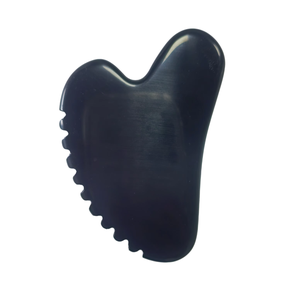 Planche Gua Sha en Obsidienne Noire Naturelle à Dents de Scie pour Drainage Lymphatique Facial – Prix de Gros Avantageux - Product Image 1