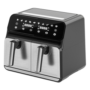 Freidoras de aire de cesta doble personalizadas a color, + 4L 4L, pantalla LED de gran capacidad, pantalla táctil, Control de tiempo, freidoras de aire con 10 menús preestablecidos - Product Image 5