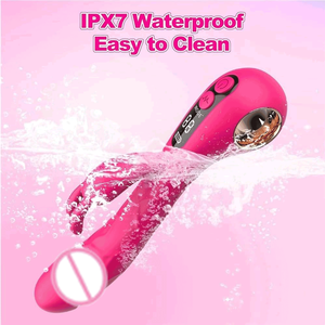 Sextoys voor vrouwen, adult toys, G-spot vibrator met 9 vibratie standen, siliconen konijn dildo met flapper voor clitoris stimulatie - Product Image 5